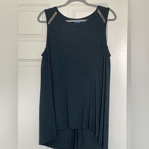 Apt 9 Tank Blue Black, Black Silver Embellishments NWT Large